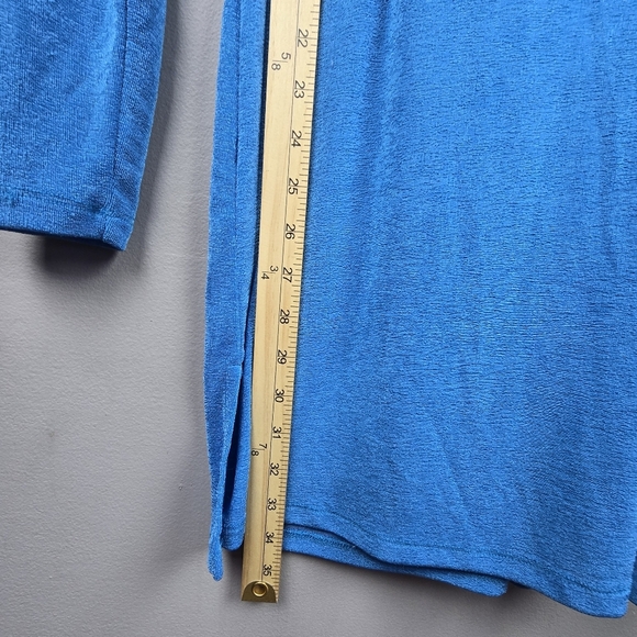 LIONESS Long Sleeve Montana Mini Dress Open Back Blue Womens Size L - Picture 11 of 14